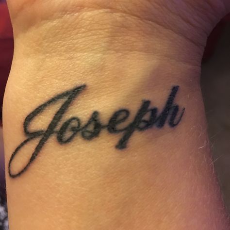 Joseph Tattoo Name, Joseph Name, Cursive Tattoos, Tattoo Name, Name Tattoo, Name Tattoos, Tattoo Quotes, Tattoos, Pins