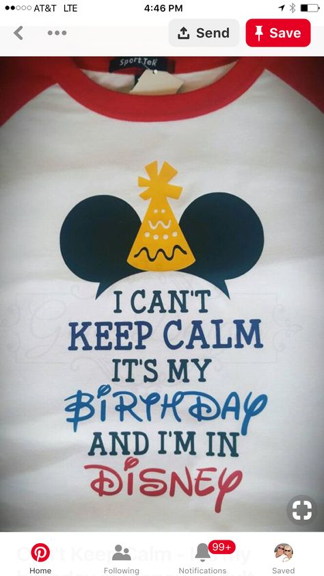 Disney Shirts Ideas, Disney World Birthday Shirt, Disney Tshirt Ideas, Birthday Disney Shirts, Adult Disney Shirts, Birthday At Disney, Keep Calm Birthday, Disney World Birthday, Happy Birthday Disney