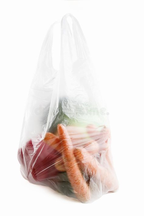 Folding plastic bags