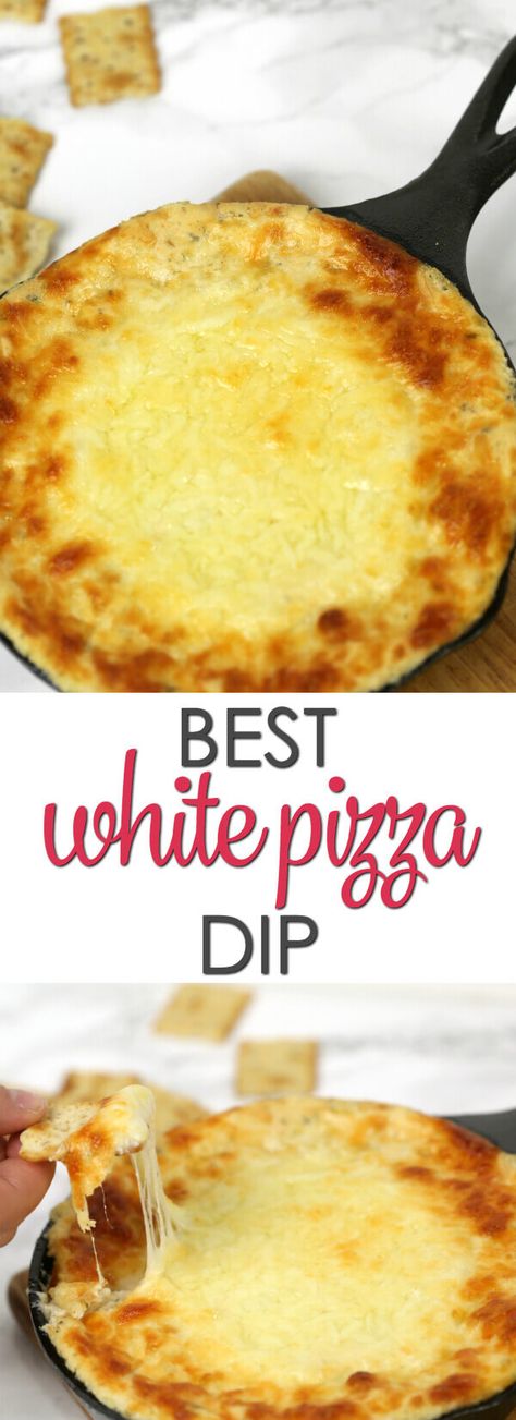 Easy Warm Dips, Warm Snacks, White Pizza Dip, Warm Dip Recipes, Pizza Dip, White Pizza, Snack Dip, Easy Appetizer Recipes, Yummy Dips