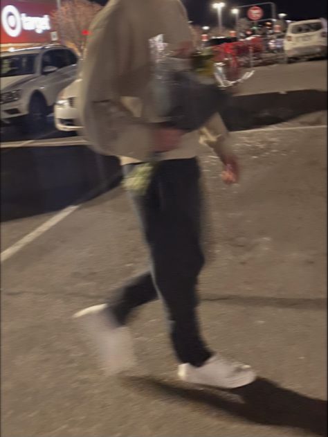 boyfriend couples couple goals love aesthetic flowers night outfit men grey sweatpants winter summer spring fall in love best friend goals He Bought Me Flowers, He Got Me Flowers, Bf Flowers, My Kind Of Love, Girl Needs, 27 Years Old, Couples Goals, Hopeless Romantic, Cute Couples Goals