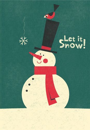 Snowman Sees a Flake Fall | Flickr - Photo Sharing!: Greeting Card Illustrations, Christmas Morning, Greeting Card, The Year, Illustrations, Iphone, Christmas