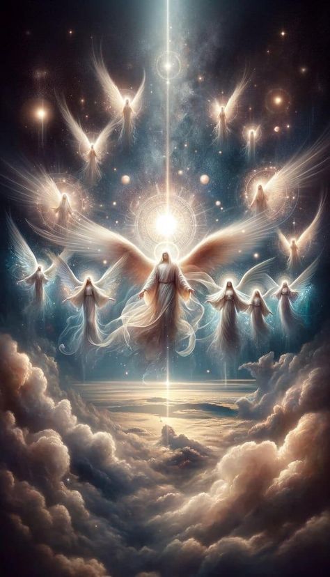 Gardian Angel, Guardian Angel Pictures, Jesus Christ Illustration, Jesus Artwork, Black Couple Art, Heaven Art, Angel Images, Beautiful Angels Pictures, Jesus And Mary Pictures