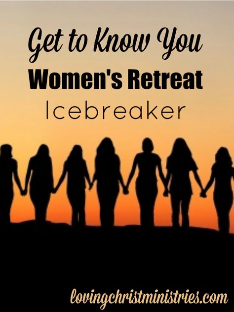 Looking for a great way to mix and mingle at your next retreat? This 'Get to Know You' activity is a super fun women's retreat icebreaker. Ice Breakers For Women, Party Games For Women, Games For Women, Retreat Activities, Retreat Themes, Christian Retreat, Womens Ministry Events, Christian Women's Ministry, Ladies Event