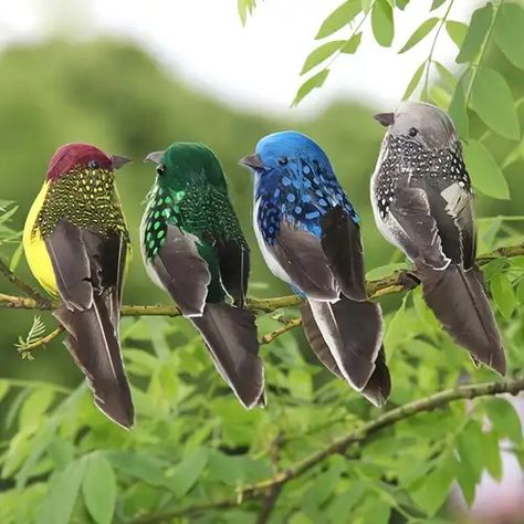 Fake Birds, Wedding Doves, Artificial Birds, Sparrow Bird, Garden Wedding Decorations, Kids Party Decorations, Animal Statues, Bird Ornaments, Bird Sculpture