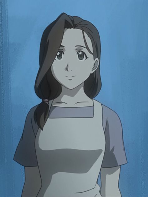 Trisha Elric: One of my favorite characters from Fullmetal Alchemist Trisha Elric, Fullmetal Alchemist Cosplay, All Anime Characters, Movie Nerd, Alphonse Elric, Edward Elric, Do Cute, Fullmetal Alchemist Brotherhood, Fullmetal Alchemist