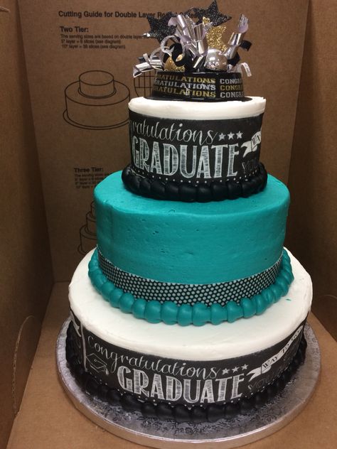 Three tiered Graduation cake High School Graduation Cakes, College Graduation Cakes, Graduation Cap Cake, Full Sheet Cake, Grad Cakes, Graduation Party Cake, Grad Cake, Cap Cake, Best Graduation Gifts