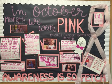 Staff Lounge Pink Bulletin Board, Dorm Bulletin Boards, Ra Programs, Ra Bulletin Board Ideas, Resident Assistant Bulletin Boards, Resident Assistant Ideas, October Bulletin Boards, Ra Board Ideas, College Bulletin Boards