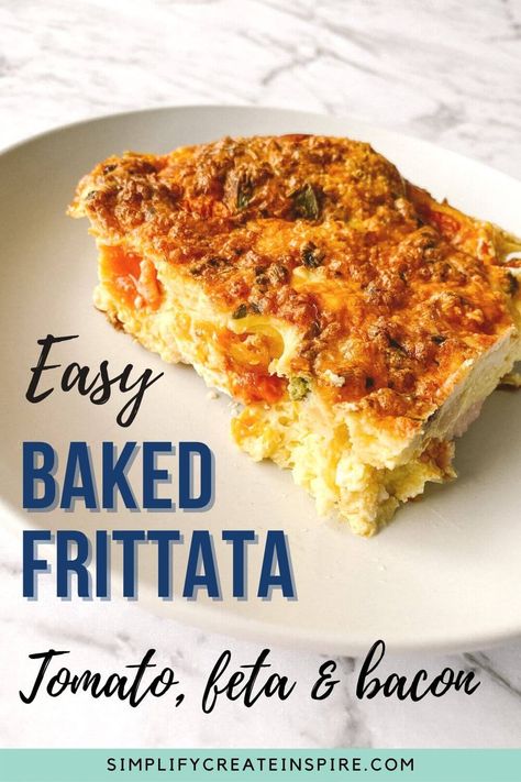 Bacon And Cheese Frittata, Oven Frittata, Frittata Recipes Baked, Breakfast Fritatta, Oven Baked Frittata, Fritata Recipe, Impossible Pies, Fritatta Recipe, Easy Frittata Recipe