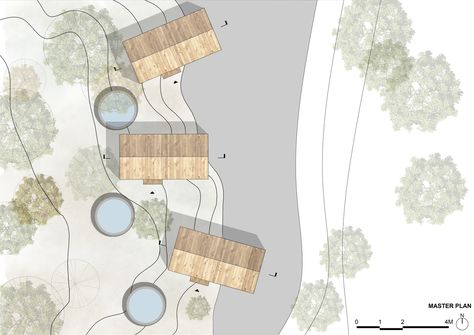 Gallery of Forest House / Chu Văn Đông - 15 House On Stilt, Minimalist Cabin, Resort Design Plan, Architecture Site Plan, Forest Resort, Resort Plan, House On Stilts, Forest Cabin, Resort Design