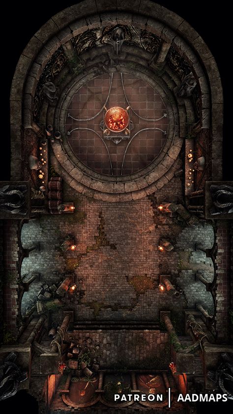 Dnd Dungeon Battlemap, Temple Dungeon Map, Catacombs Battlemap, Fantasy Temple Interior, Dnd Temple Map, Crypt Battlemap, Temple Battlemap, Dungeon Battlemap, Dynamic Building