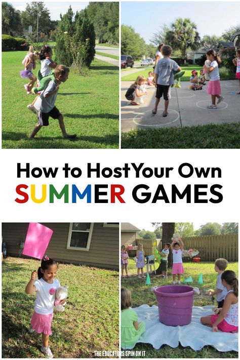 How to Host Your Own Summer Games with Kids Olympic Party Games, Games With Kids, Summer Olympics Party, Summer Olympics Activities, Olympic Winners, Olympic Games For Kids, Kids Olympics, Olympic Track And Field, Olympics Activities