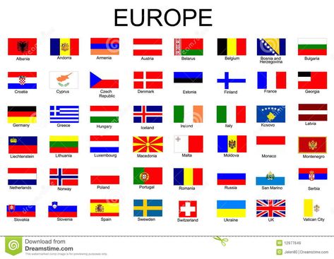 Illustration about List of all European country flags. Illustration of european, greece, europe - 12977649 Flags Of Europe, World Flags With Names, Flags Of European Countries, Flag Of Europe, World Country Flags, County Flags, European Flags, All European Countries, Flag Printable