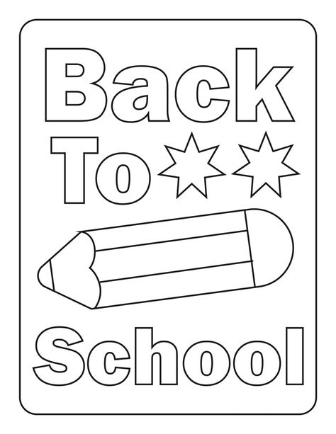 25 Free Back To School Coloring Pages Preschool Back To School Coloring Pages, Back To School Colouring Pages, Welcome Back To School Coloring Pages, Kg2 Worksheets, Back To School Drawings, Back To School Activities For Preschool, Back To School Coloring Pages, School Motivation Quotes, September Preschool