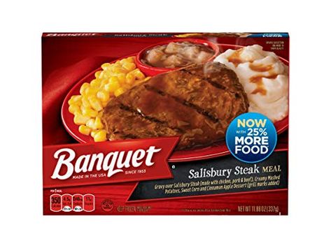 Banquet Meals produces many budget-value easy-prep meals that work well for many different situations, including when eating alone or when preparing a quick dinner. Their Banquet Salisbury Steak with Gravy meal is a very popular option that provides you with large amounts of protein and a decent taste, but with some critical drawbacks. Here’s what […] This post first appeared at How To Cook Banquet Salisbury Steak In Oven by Price of Meat Banquet Foods, Steak Pot Pie, Banquet Food, Country Fried Chicken, Best Frozen Meals, Steak In Oven, Lean Cuisine, Frozen Dinners, Tv Dinner