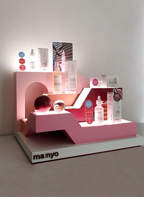 Cosmetics Display Stand, Module Design, Makeup Display, Event Booth, Visual Merchandising Displays, Kiosk Design, Cosmetic Display, Design Presentation, Counter Display