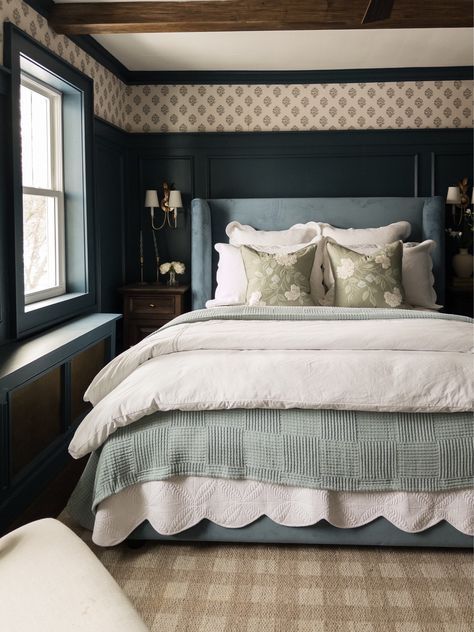 Newburg Green, Bedroom Decor Cozy, Cottage Bedroom, Better Things, Local Furniture, Online Interior Design, Creative Mind, Blue Bedding, Blue Bedroom