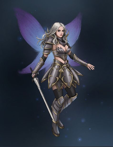 ArtStation - Fairy with Armor, Aubrey Postier Dnd Character Inspiration, Dungeons And Dragons Races, Male Fairy, Dnd Character Art, Dnd Character Ideas, Fairy Artwork, Dungeons And Dragons Characters, Rpg Characters, Dungeons And Dragons Homebrew