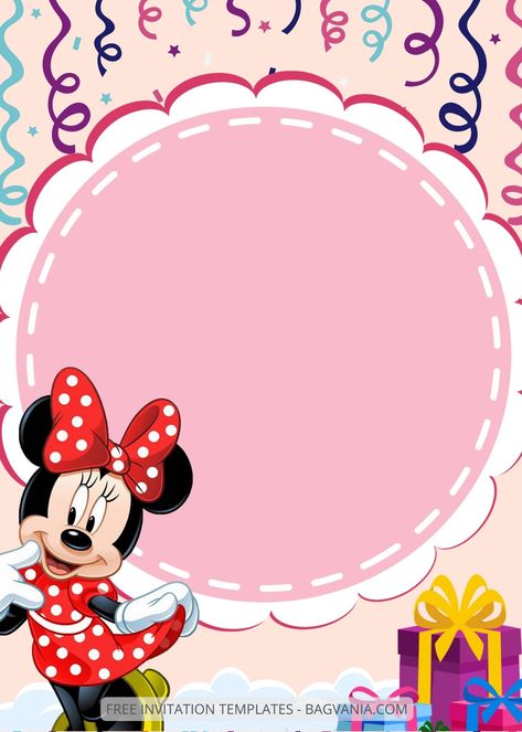 8+ Pink Party Minnie Mouse Canva Birthday Invitation Templates | FREE Printable Birthday Invitation Templates - Bagvania Minnie Mouse Birthday Cakes, Free Printable Invitations Templates, Free Printable Birthday Invitations, Easy Birthday, Free Printable Invitations, Disney Invitations, Birthday Disney, Minnie Party, Minnie Mouse Birthday Party