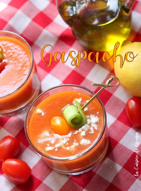 Gaspacho aux tomates fraiches | Cuisinez avec Djouza Mexican Food, Mayonnaise, Mexican Food Recipes, Cream Cheese, Plant Based, Healthy Recipes, Fruit, Thermomix