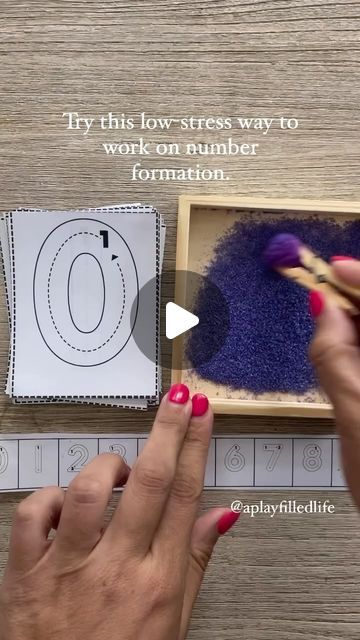 Gina, M.SpEd, CAGS Ed. on Instagram: "These flash cards & number line are FREE on my website! Head there or comment NUMBER & I’ll send you the information to download!  Salt trays are a fun, simple & a low-stress way to work on letters, numbers, shapes or words! Just playing with it, without an academic expectation in mind, is also so beneficial for kiddos.   They’ll be working on fine motor skills, language & vocabulary...all while taking in the sensory benefits.   Utilizing a sensory approach reduces frustration, increases confidence and is highly motivating! . . . #sensory | motor skills | math | Prek | toddlers | preschool | summer | learning | homeschool" Number Link Cards, Interactive Number Line, Number Rods Montessori Activities, Free Printable Number Line 1-10, Number Line Missing Numbers, Summer Preschool, Summer Learning, Number Line, Motor Skills