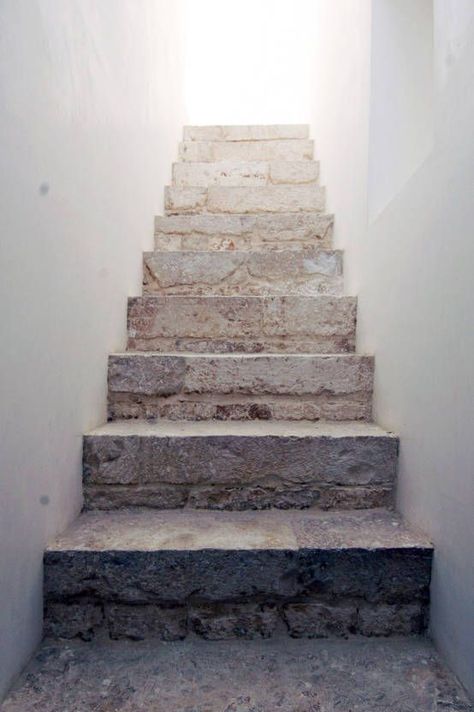 Sweden House, Old Stone Houses, Stone Interior, Glass Staircase, Stone Stairs, Stair Steps, Interior Stairs, Concrete Design, Stairway To Heaven