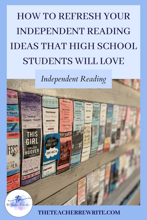 How to Refresh Your Independent Reading Ideas That High School Students Will Love - The Teacher ReWrite Classroom Book Clubs, Independent Reading Activities, Concept Maps, Middle School Special Education, High School Special Education, Reading Projects, Reading Comprehension Questions, Reading Logs, Teaching Lessons