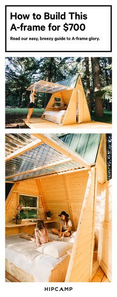 Design Casa Piccola, Tree House Plans, Wooden Cabin, Tree House Diy, Farmhouse Tile, Frame Cabin, Tree House Designs, Diy Tree, A Frame Cabin