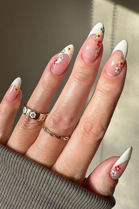 Discover the epitome of elegance with these 20 mesmerizing aesthetic almond nails. Delicate and stylish, these almond-shaped nails add a touch of sophistication to any look. Elevate your manicure game with these timeless and stunning designs. Floral Nail Designs, Summery Nails, Flower Nail Designs, Her Nails, Almond Nails Designs, Makijaż Smokey Eye, Almond Nail, Nails Polish, Pink Nail