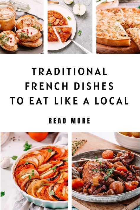 These 12 classic French dishes are a must-try for anyone wanting to experience true local flavors. French Dishes Classic, Fancy French Dinner Recipes, French Meal Ideas, French Recipes Authentic Dinner, Best French Recipes, French Peasant Food, Healthy French Meals, French Main Dishes, French Meals Traditional