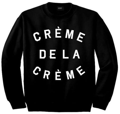 Creme De La Creme Crewneck Sweatshirt By Kings Of NY Black