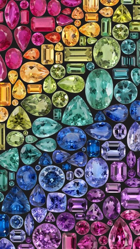 Gem Wallpaper Iphone, Colorful Stones Wallpaper, Gem Stone Wallpaper, Rainbow Wallpapers, Diamond Wallpaper, Stone Wallpaper, Gemstone Art, Black Phone Wallpaper, Pretty Backgrounds