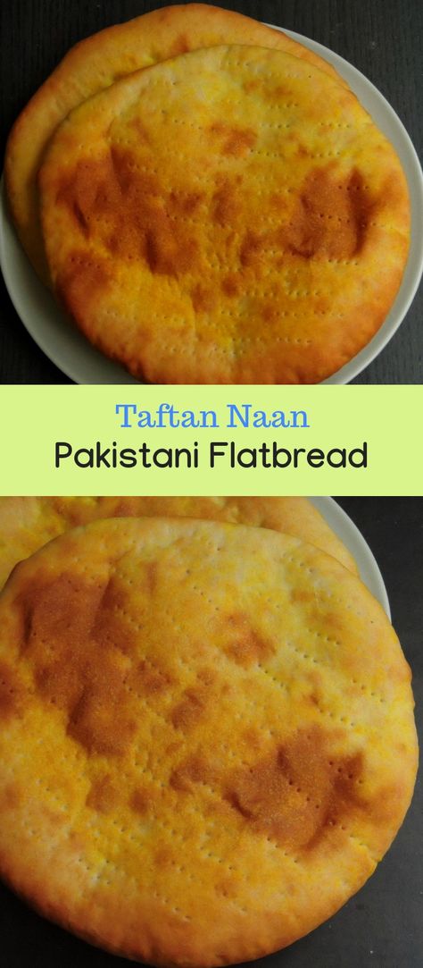 Taftan Naan/Taftoon Bread/Pakistani Flatbread Taftoon Bread, Pakistani Bread, Persian Bread Recipe, Easy Garlic Naan, Pakistan Recipes, Kebab Recipes Beef, Burger Ideas, Pakistani Cuisine, Recipes Chinese