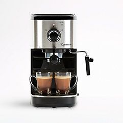 DeLonghi Coffee and Espresso Machines | Crate and Barrel Homemade Cafe, Coffee Steam, Cappuccino Maker, Coffee Tamper, Cappuccino Machine, Double Espresso, Espresso Drinks, Coffee Scoop, Espresso Makers