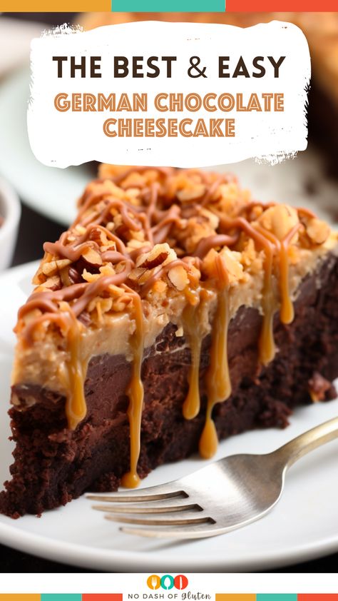 German Chocolate Cheesecake, Chocolate Cheesecake Recipe, Pecan Topping, Chocolate Cheesecake Recipes, Coconut Pecan, Oreo Crust, Cheesecake Cake, Chocolate Cheese, German Chocolate Cake