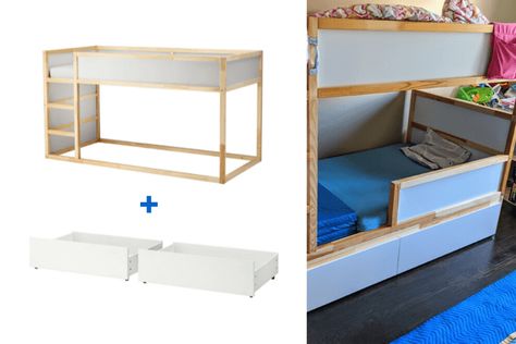 Kura Archives - IKEA Hackers Kura Cama Ikea, Cama Ikea Kura, Bunk Bed Hacks, Ikea Mydal, Diy Treehouse, Bed Hacks, Kura Bed Hack, Ikea Bunk Bed, Ikea Kura Hack