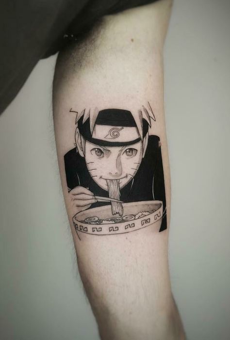 Naruto Uzumaki eating ramen tattoo Ramen Tattoo, Naruto Tattoos, Manga Tattoo, Naruto Tattoo, Anime Tattoo, Tattoo Designs And Meanings, Baby Tattoos, Dream Tattoos, Anime Tattoos