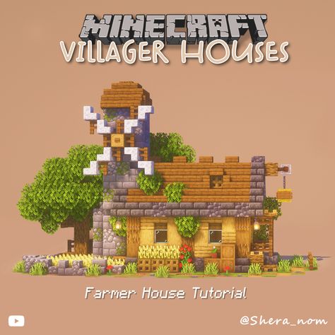 Cute Small Starter Homes Minecraft, Minecraft Cottage Core House Tutorial, Minecraft Village House Tutorial, Minecraft First House, Starter House Minecraft Tutorial, Minecraft Small Fairy House, Famer House, Minecraft Building Ideas House Tutorial, Minecraft Small House Tutorial