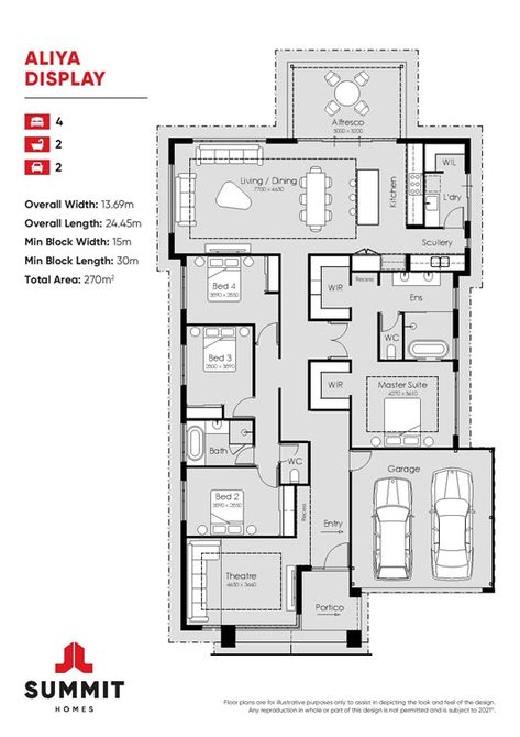 Aliya - 6 Caretta Street, Vasse - Summit Homes Home Skylight, Australian House Plans, House Plans Australia, Narrow House Plans, Australian House, Summit Homes, Nice Homes, Story Planning, Plans Architecture