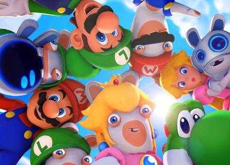 Mario And Rabbits, Rabbids Invasion, Mario Rabbids, Nintendo Mario Bros, Instructions Lego, Rabbit Wallpaper, Super Mario And Luigi, $b Wallpaper, Nintendo World