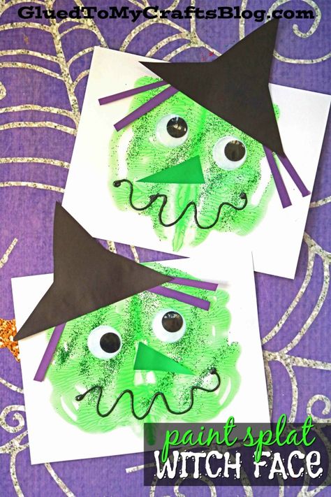 Scary Halloween Crafts, Dekorasi Halloween, Halloween Art Projects, Halloween Infantil, Halloween Crafts Preschool, Halloween Crafts For Toddlers, October Crafts, Halloween Arts And Crafts, Witch Face