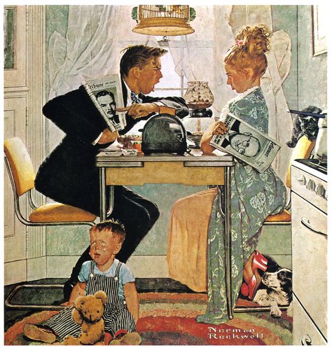 1948- the obvious choice- Norman Rockwell | copyright - esta… | Flickr Saturday Evening Post Covers, Norman Rockwell Art, Homeschool Family, Rockwell Paintings, Norman Rockwell Paintings, Saturday Evening Post, Evening Post, Vintage Boys, Norman Rockwell