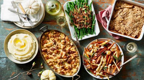 aerial view Thanksgiving sides dessert on table South Beach Restaurants, Napa Restaurants, Almond Biscotti Recipe, Bakery Food, Thanksgiving Sides, Looks Yummy, Holiday Cooking, Food Guide, Thanksgiving Recipes