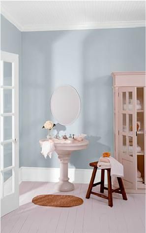 CUMBERLAND FOG Behr paint color. Using this for main color in Kitchen. With crisp white trim and cabinets. Behr Cumberland Fog, Color In Kitchen, Spare Bedrooms, Laundry Room Colors, Board Paint, Behr Paint Colors, Bathroom Color Schemes, Interior Colors, Behr Paint