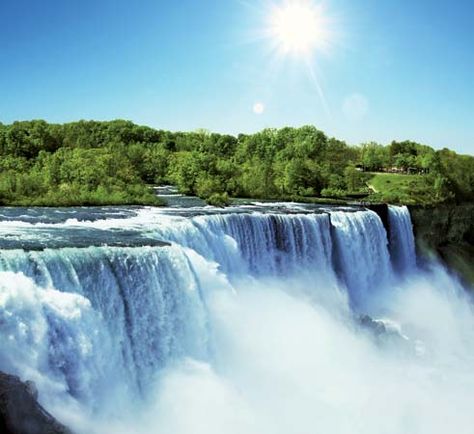 Niagara Falls | waterfall, North America | Britannica.com Places To Visit In Canada, Things To Do In Canada, Niagara Falls New York, Waterfall Scenery, Travel North America, Waterfall Landscape, Waterfall Design, Water Fall, Water Falls