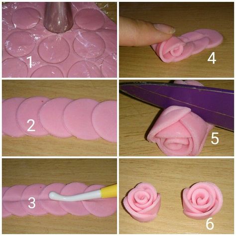 Marzipan Flowers, Fairy Cupcakes, Fondant Flower Tutorial, Fondant Bow, Sugar Dough, Fondant Rose, How To Make Rose, Birthday Presents For Mom, Sugar Rose