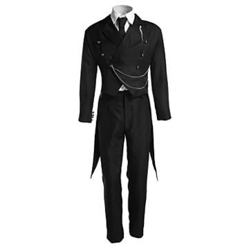 Best costume for any event for kids and adults. Halloween, costume party, ball, Christmas or any event that needs you to be original; You'll find your suite here. Sebastian Michaelis Anime, Shirt Pant For Men, Butler Costume, Gothic Suit, Butler Outfit, Tuxedo Tie, Long Sleeve Vest, Oc Clothes, Black Butler Sebastian