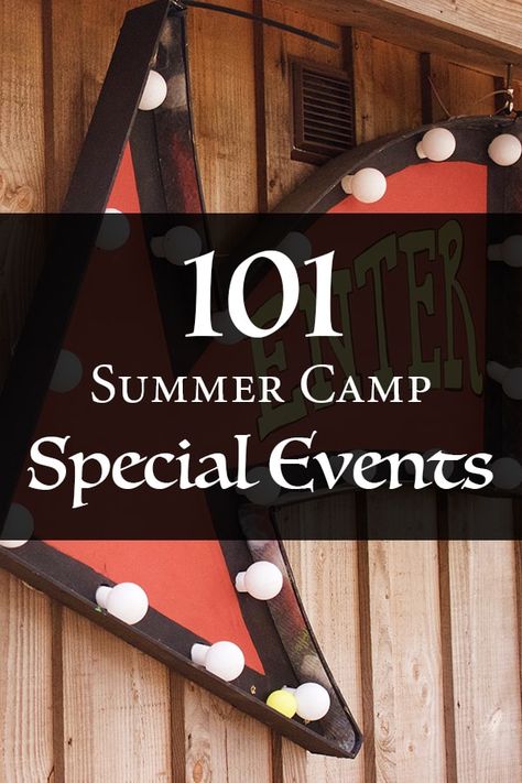 101 Summer Camp Special Events - Summer Camp Programming Youth Group Events, Church Youth Activities, Day Camp Activities, Summer Camp Counselor, Summer Camp Themes, Camping With Teens, Summer Day Camp, Summer Camp Activities, Youth Camp