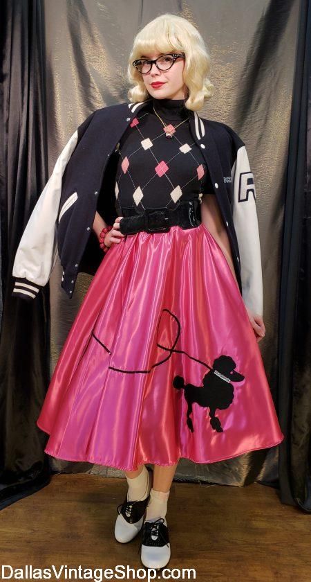 Sock Hop Attire, Kids Poodle Skirt, Poodle Skirt 50s, Sock Hop Outfits, Girls Poodle Skirt, Sock Hop Costumes, Poodle Skirt Costume, Poodle Skirt Outfit, Terrier Poodle