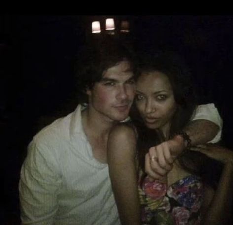 Vampire Diaries Bonnie And Damon, Kat Graham And Ian Somerhalder, Bonnie And Damon, U O, Damon And Bonnie, Bonnie Bennet, Tvdu Cast, Katerina Graham, Hemlock Grove